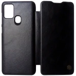 Husa Nillkin Qin tip carte neagra pentru Samsung Galaxy A21s (SM-A217F)