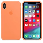 Husa de protectie Apple pentru iPhone Xs Max, Silicon, Papaya
