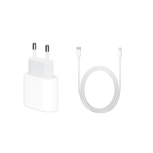 Incarcator retea 20W, Usb Type C, si Cablu de date Fast Charge USB-C-Lightning 2M compatibil pentru iPhone 12,12mini,12pro,12pro max,11pro max,bulk