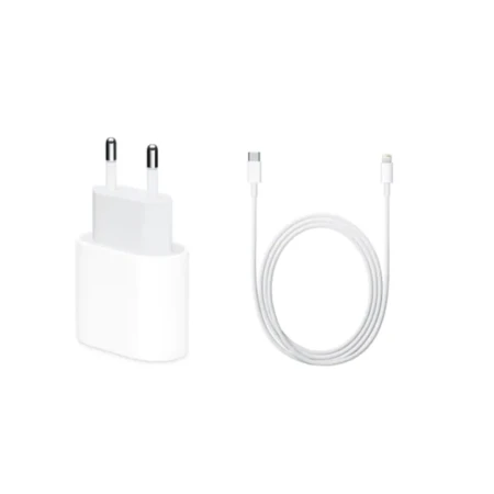 Incarcator retea 20W, Usb Type C, si Cablu de date Fast Charge USB-C-Lightning 2M compatibil pentru iPhone 12,12mini,12pro,12pro max,11pro max,bulk