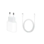 Incarcator retea 20W, Usb Type C, si Cablu de date Fast Charge USB-C-Lightning 2M compatibil pentru iPhone 12,12mini,12pro,12pro max,11pro max,bulk