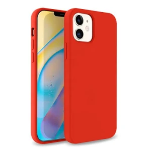 Husa iPhone 12 / 12 Pro, silicon, rosu