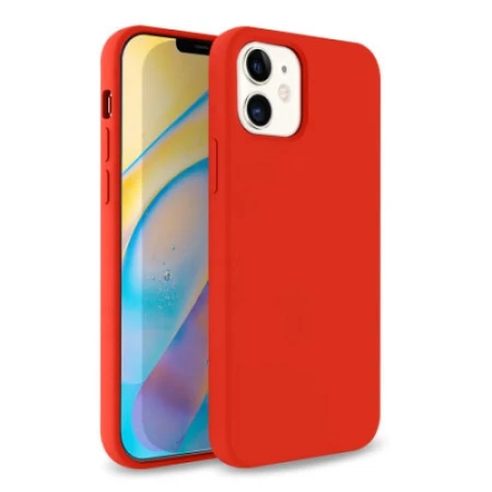 Husa iPhone 12 / 12 Pro, silicon, rosu