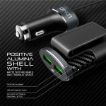 Incarcator auto LDNIO C502 cu cablu extensibil si 4 porturi USB 5.1A, negru