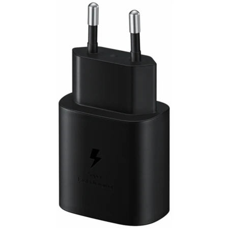 Incarcator Samsung Fast Charge, 25W, USB Tip-C, Fast Charge, 25W, + 1 cablu USB Tip-C, Negru, Blister