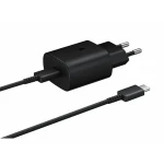 Incarcator Samsung Fast Charge, 25W, USB Tip-C, Fast Charge, 25W, + 1 cablu USB Tip-C, Negru, Blister