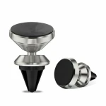 Suport auto telefon se misca 360 grade magnetic universal ,pentru grila ventilatie aerisire, culoare Argintiu