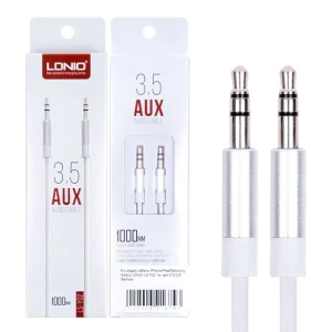 Cablu aux audio Mini Jack 3.5 mm Ldnio (LS-Y02 - 100 cm) Alb