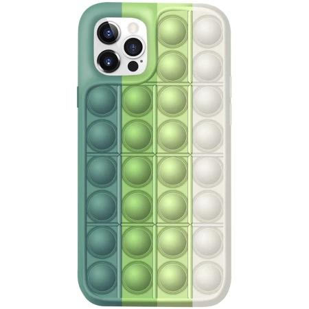 Husa pentru Apple iPhone 11 Pro Push Bubble Protection, Interactive Pop It Now, Jucarie Antistres, Trendy Colorful Invogue, Verde