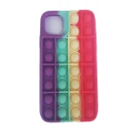 Husa de protectie push bubble pentru iPhone 12 Pro, multicolor
