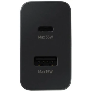 Incarcator retea Samsung Duo, USB/USB-C, 35W, Quick Charge, Negru
