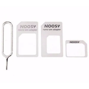 Adaptor SIM 3in1 Nano/Micro/Mini Noosy cu cheita, White/Clear