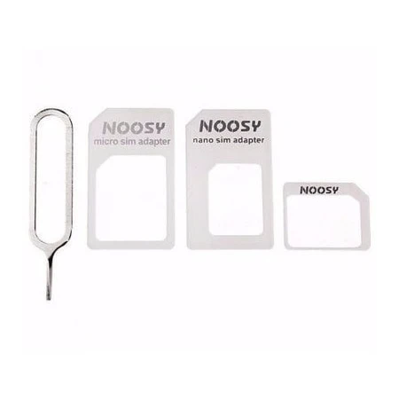 Adaptor SIM 3in1 Nano/Micro/Mini Noosy cu cheita, White/Clear