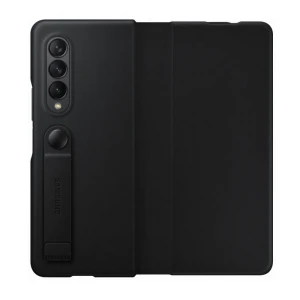 Husa de protectie Samsung Leather Flip Cover pentru Galaxy Z Fold3, BLACK