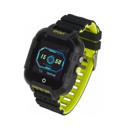 Smartwatch Garett Electronics Kids 4G, GPS, 1,4 inch, 58 g, Negru-Verde