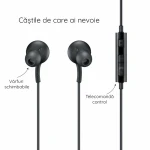 Casti Audio Jack, cu Microfon, Samsung (EO, IA500BBEGWW), Black (Blister Packing)