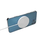 Incarcator wireless rapid Magsafe 15W, pentru iPhone 12, iPhone 12 mini si iPhone 12 Pro si alte telefoane Alb