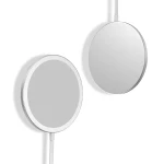 Incarcator wireless rapid Magsafe 15W, pentru iPhone 12, iPhone 12 mini si iPhone 12 Pro si alte telefoane Alb