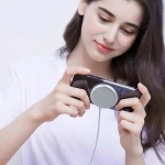 Incarcator wireless rapid Magsafe 15W, pentru iPhone 12, iPhone 12 mini si iPhone 12 Pro si alte telefoane Alb