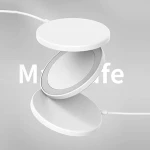 Incarcator wireless rapid Magsafe 15W, pentru iPhone 12, iPhone 12 mini si iPhone 12 Pro si alte telefoane Alb