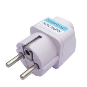 Convertor mufa, 3 gauri, 240V, Alb