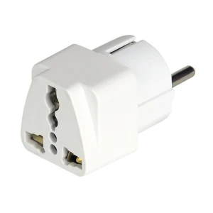 Adaptor priza UK / USA la Europa 10A, alb