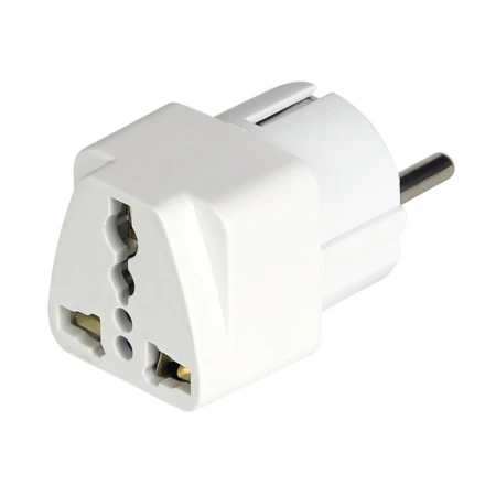 Adaptor priza UK / USA la Europa 10A, alb