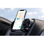 Suport auto, Baseus Simplism SUYL-JY0S, Gravitational, Prindere cu ventuza pe bord sau geam, Negru/Gri, Universal, Diagonale suportate 4,6-6,5 ″