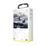 Suport auto, Baseus Simplism SUYL-JY0S, Gravitational, Prindere cu ventuza pe bord sau geam, Negru/Gri, Universal, Diagonale suportate 4,6-6,5 ″