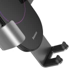 Suport auto, Baseus Simplism SUYL-JY0S, Gravitational, Prindere cu ventuza pe bord sau geam, Negru/Gri, Universal, Diagonale suportate 4,6-6,5 ″
