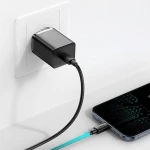 Incarcator universal Baseus Super Si 1C fast charger USB Type C 20 W / USB Type C / Lightning 1 m black