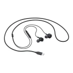 Casti stereo Tip C Samsung AKG In-Ear cu microfon ANC, Cablu textil, Optim Design, Reducere a Zgomotului, Negru