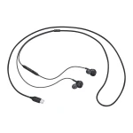 Casti stereo Tip C Samsung AKG In-Ear cu microfon ANC, Cablu textil, Optim Design, Reducere a Zgomotului, Negru