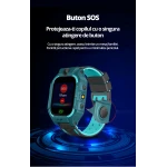 Ceas Smartwatch Copii cu GPS Prin Lbs si Functie Telefon, Localizare Camera Foto Frontala, Monitorizare Spion, Display Touchsreen Color, Lanterna, Buton SOS, Buton Apel si Sos, Verde