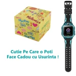 Ceas Smartwatch Copii cu GPS Prin Lbs si Functie Telefon, Localizare Camera Foto Frontala, Monitorizare Spion, Display Touchsreen Color, Lanterna, Buton SOS, Buton Apel si Sos, Verde
