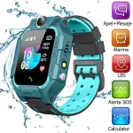 Ceas Smartwatch Copii cu GPS Prin Lbs si Functie Telefon, Localizare Camera Foto Frontala, Monitorizare Spion, Display Touchsreen Color, Lanterna, Buton SOS, Buton Apel si Sos, Verde
