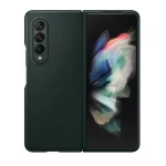 Husa Leather Cover pentru Samsung Galaxy Z Fold 3 5G Green