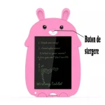 Tableta copii LCD, 8.5 inch, cu buton de stergere, Roz