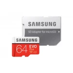 Card de memorie, Samsung EVO Plus 2020, microSD, Capacitate 64 GB, 100/20 MB / s, Class 10, UHS-I, Video Full HD, Adaptor SD inclus