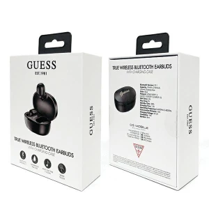 Casti bluetooth wireless GUESS TWS black + statie incarcare