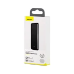 Carcasa externa SSD M.2, Baseus, Full Speed Series, USB-C la USB, Viteza 5 GB/s, Capacitate pana la 2 TB, Gri, Sleep mode, 121,5 x 33,6 x 11,4 mm