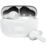 Casti audio wireless, JBL Wave 200TWS, Bluetooth 5.0, autonomie 20h, 3 seturi dopuri de urechi, Alb