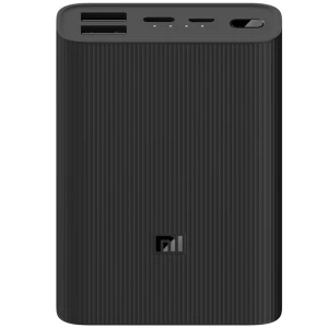 Acumulator portabil universal MI Power Bank 3 Ultra Compact, 10000 mAh, Fast Charge (22.5W), Dual USB-A + USB type C, Black