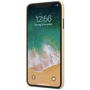 Husa telefon mobil, NILLKIN, iPhone XS Max, Super Frosted Shield Gold (decupaj logo)