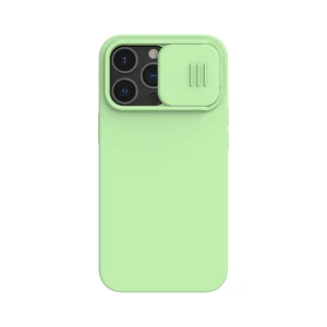 Husa Nillkin Camshield Silky Silicone Compatibila Cu iPhone 13 Pro, Interior Microfibra, Verde