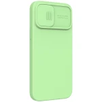 Husa de protectie Nillkin CamShield Silky pentru iPhone 13 Pro Max, Silicon/Microfibra, Verde deschis