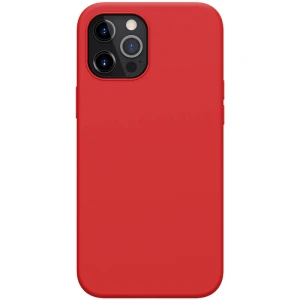 Husa silicon mat rosu, si interior de microfibra pentru Apple iPhone 12 Pro Max(6.7) – Nillkin Flex Case Pro