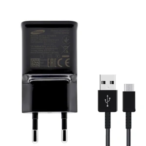 Incarcator SAMSUNG rapid 5V 2A - pentru S8 S8 Plus S9 + cablu 1M Type-C USB C Negru