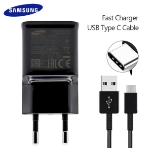 Incarcator SAMSUNG rapid 5V 2A - pentru S8 S8 Plus S9 + cablu 1M Type-C USB C Negru