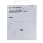Incarcator priza Apple, Fast Charge, USB Type C, 20W, Alb